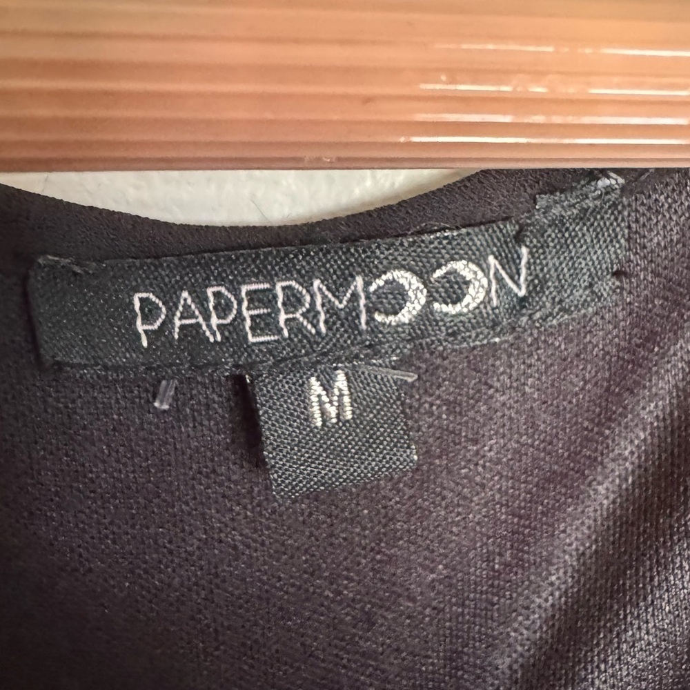 Papermoon Stitch Fix Black Lace Shoulder Pleated Dress Fit & Flare Medium - Picture 5 of 5